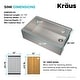 preview thumbnail 28 of 64, KRAUS Kore Stainless Steel Farmhouse Kitchen Sink with Accessories