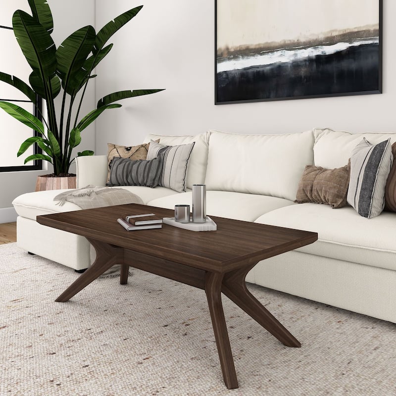 Plank and Beam Verso Rectangular Coffee Table - 48" - Walnut