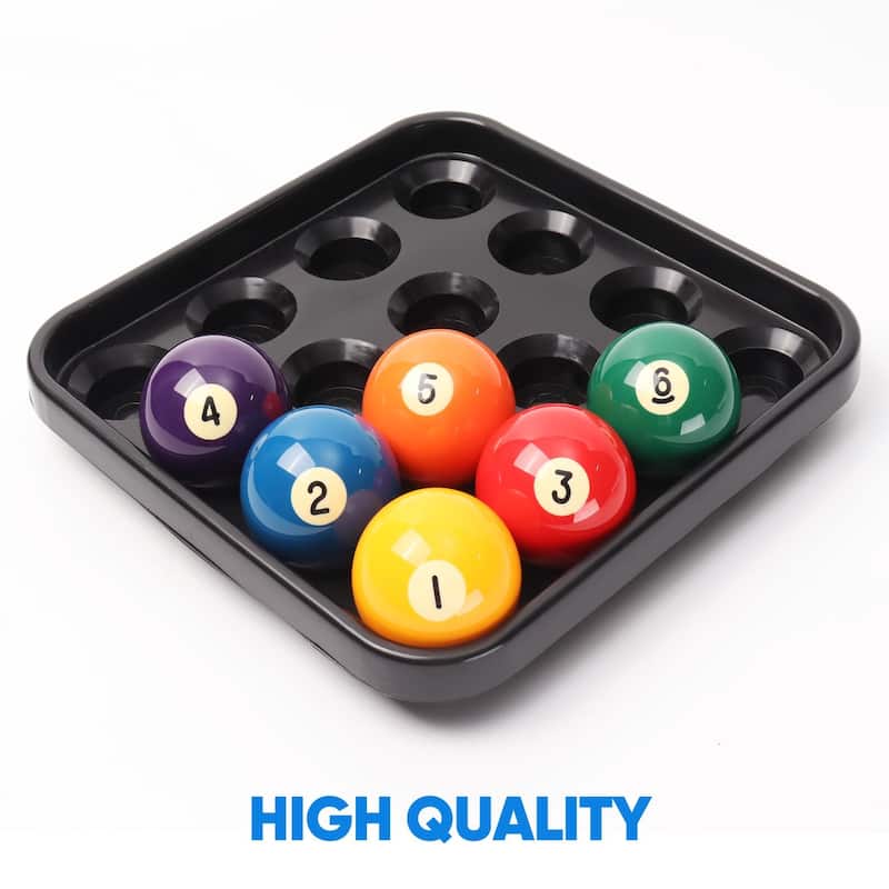 GSE™ Black Plastic Pool Ball Carrying Tray, Billiard Ball Storage Holder/Rack for 2-1/4" Pool Balls