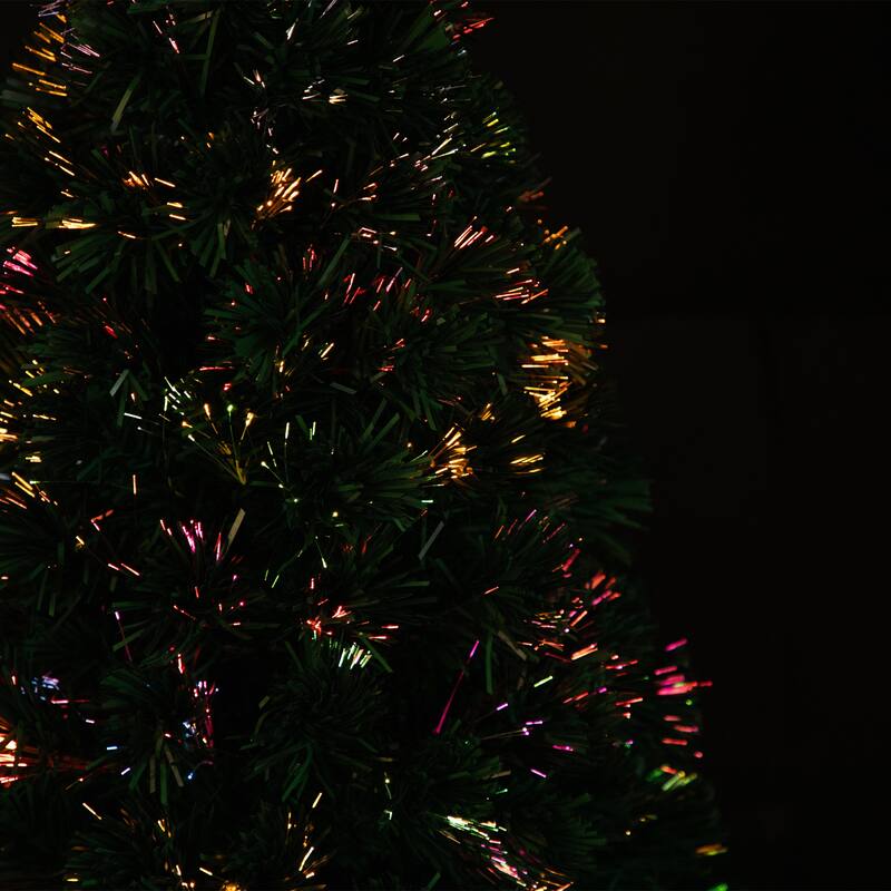 Pre-Lit Color Changing Fiber Optic Artificial Christmas Tree - 4' - Multi-color Lights - 4 Foot