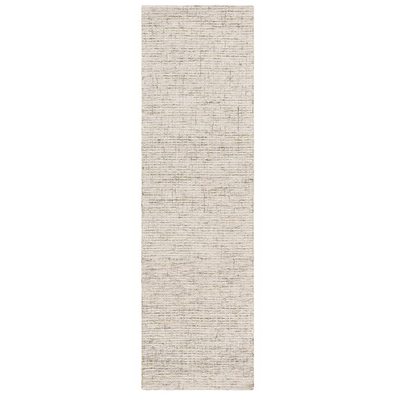 SAFAVIEH Handmade Pine Rezzan Modern Wool Rug - 2'3" x 8' Runner - Sage/Ivory