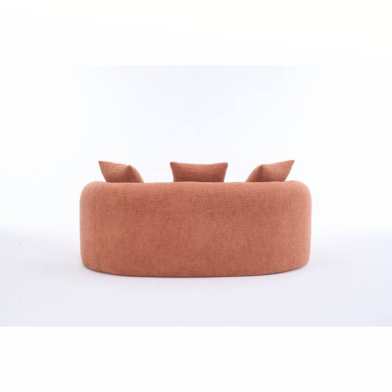 Chenille Fabric Loveseat Sofa