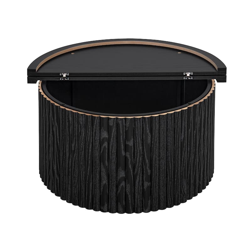 Roomfitters Round Coffee Table, Modern Accent Side Table, Wooden Center Table