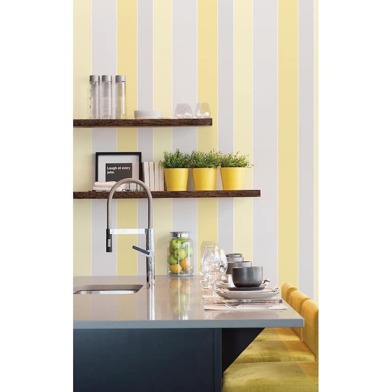 Galerie Wallcoverings Smart Stripes 2 Wide Stripe Vinyl on Non-Woven Matte Wallpaper Roll