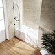 preview thumbnail 15 of 13, Vigo Orion 58" High x 34" Wide Hinged Frameless Tub Shower Door with