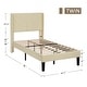 preview thumbnail 15 of 16, Javlergo Set of 2 Twin Size Upholstered Bed Frame With Tufted Headboard, No Box Spring Needed