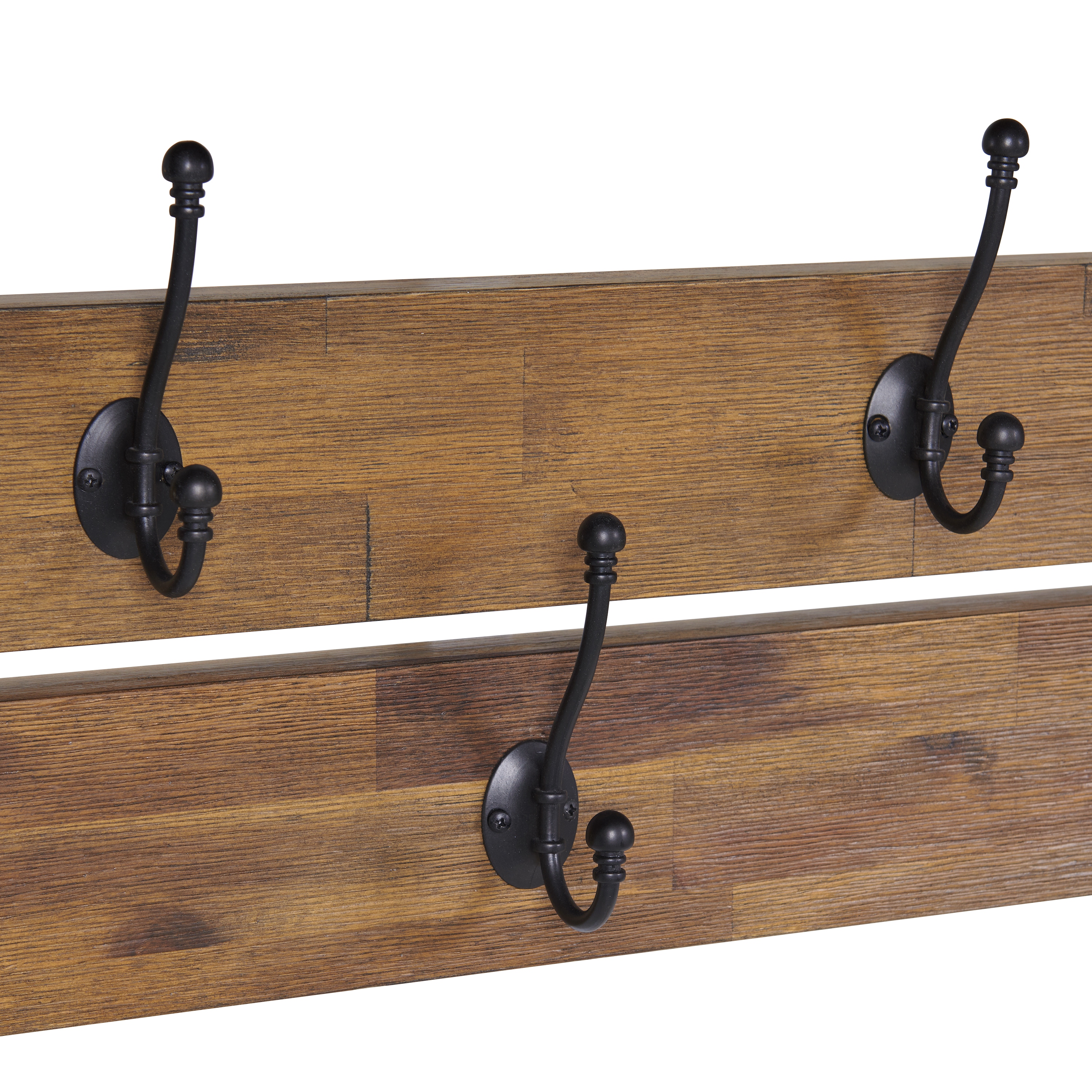 Bethel Acacia Wood 40"W Coat Hook with Shelf