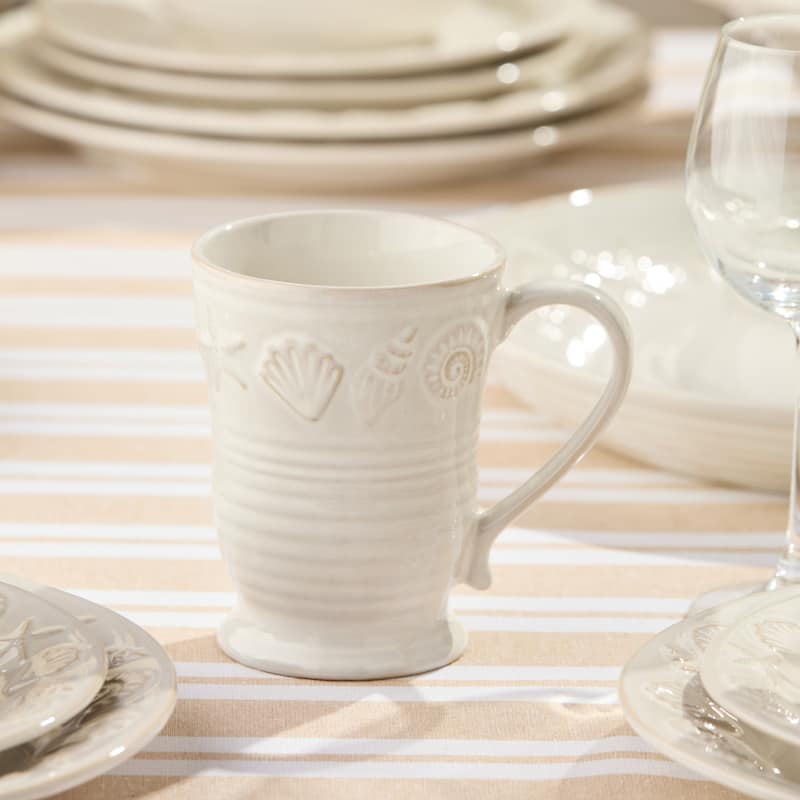 Certified International Coastline 18 oz. Mugs, Set of 4