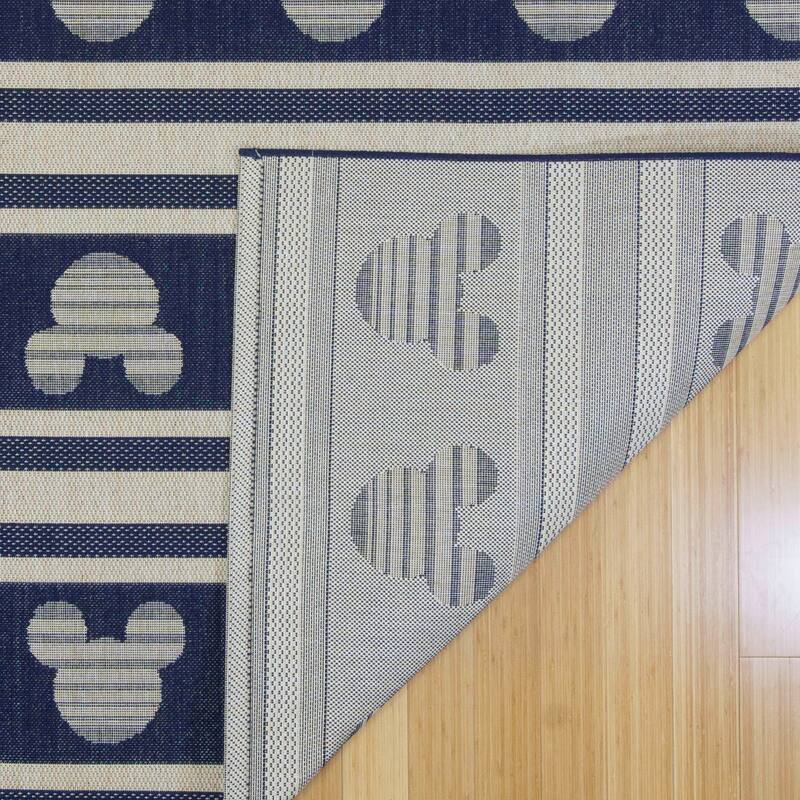 Disney Mickey Mouse Studio Modern Classic UV Protected Polypropylene Flatweave Indoor/ Outdoor Area Rug Collection