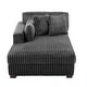 preview thumbnail 40 of 150, 42" W Plush Corduroy Upholstered Chaise Lounge Sleeper for Living