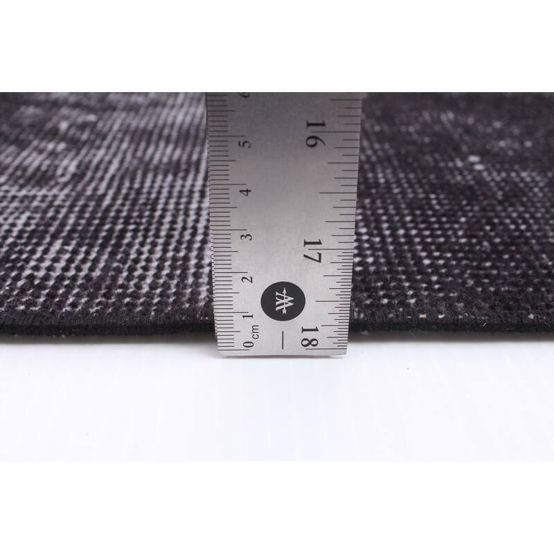 ECARPETGALLERY Hand-knotted Color Transition Black Wool Rug - 3'4 x 6'3