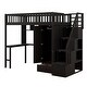 preview thumbnail 22 of 25, Whimsical Twin Loft Bed with Bookshelf, Drawers, Desk, and Wardrobe, Sturdy Construction, Fence-Shaped Design