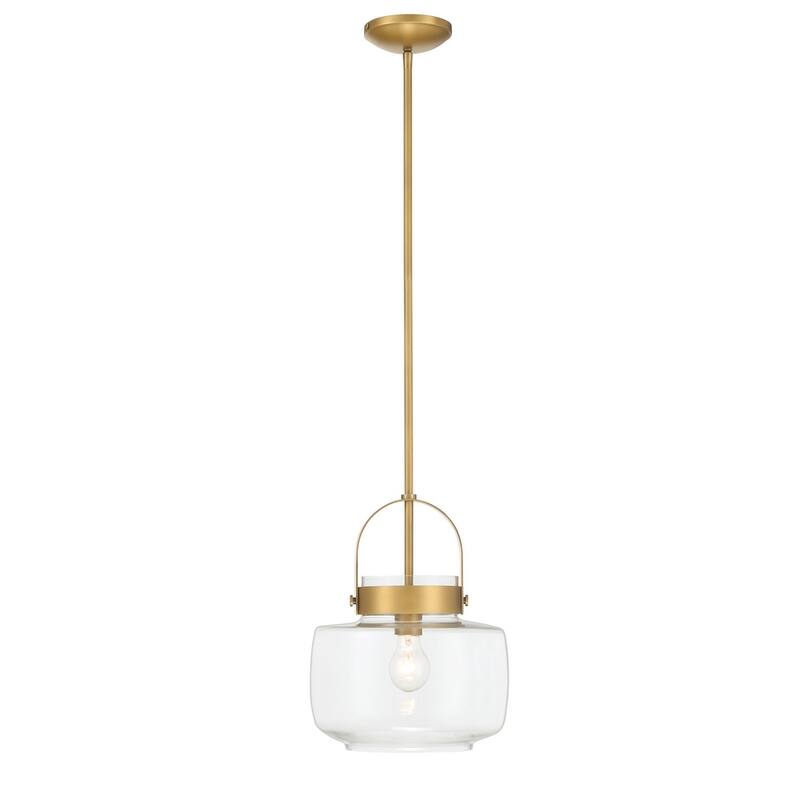Minka Lavery 3937 WickGlow 11" Wide Pendant with Clear Glass Shade