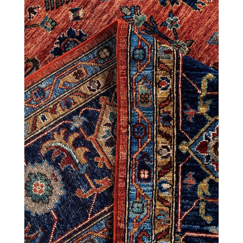 Serapi One-of-a-Kind Hand-Knotted Area Rug - Orange, 9' 0" x 11' 11" - 9' 0" x 11' 11"