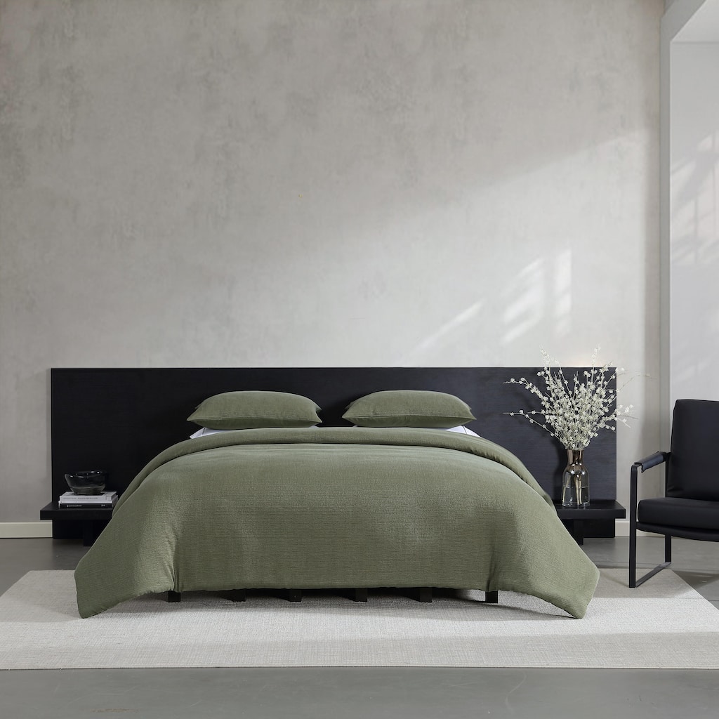 Vera Wang Carved Lines Green Comforter Set