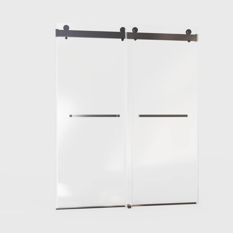 56-60 inches W *76 inches H Frameless Double Sliding