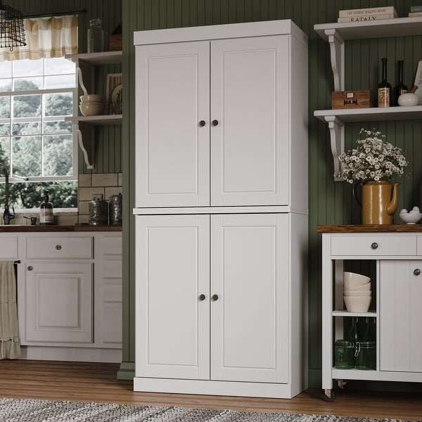HOMCOM 71-in. Freestanding 1-drawer 4-door Kitchen Pantry w/ 2 Large  Cabinets - On Sale - Bed Bath & Beyond - 33079793
