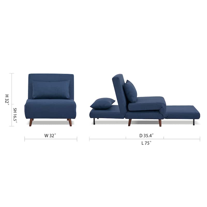Artdeco Home - Tustin Upholstered Convertible Lounge/ Sleeper Chair