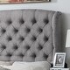 preview thumbnail 8 of 13, Isabella Diamond Tufted Wingback Upholstered Platform Bed