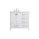 preview thumbnail 4 of 7, Elegant Lighting VF18836 Irene 36" Free Standing Single Basin Vanity White - Painted