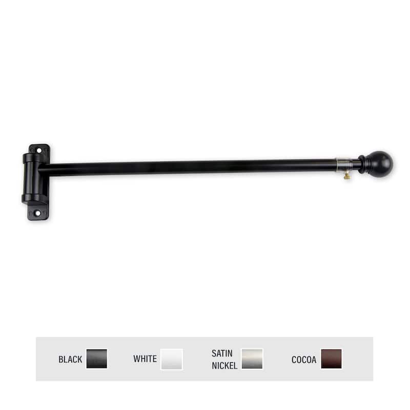 InStyleDesign 5/8" Swing rod 17"-26" Long - Black