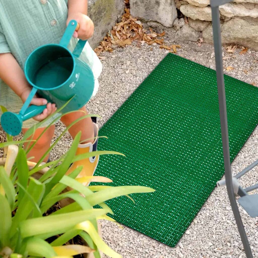 Outdoor Front Door Mat Pixie Artifical Grass Rug 24x16 Inch Green