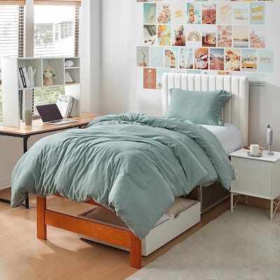 Natural Loft Oversized Comforter Set - Iceberg Green