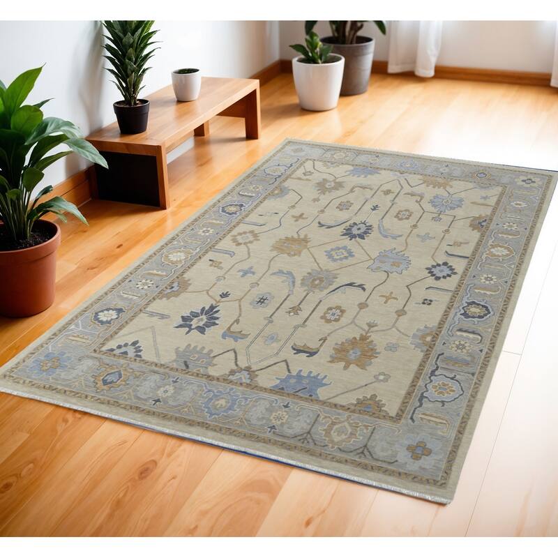 HomeRoots Floral Bohemian Rectangle Area Rug - 66.00 in. x 42.00 in. x 0.20 in. - 66.00 in. x 42.00 in.  x 0.20 in.