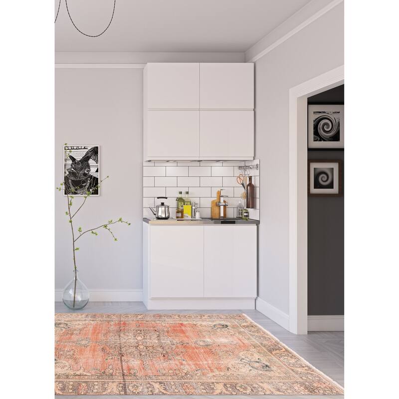 ECARPETGALLERY Hand-knotted Antalya Vintage Dark Copper Wool Rug - 5'9 x 8'9