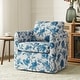 preview thumbnail 16 of 51, HULALA HOME Erkenbald Modern Slipcovered Swivel Chair with Reversible Cushion and Washable Cover TURQUOISE