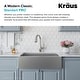 preview thumbnail 17 of 24, KRAUS Standart PRO Stainless Steel 33 in 1-Bowl Farmhouse Kitchen Sink
