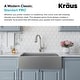preview thumbnail 5 of 11, KRAUS Standart PRO Stainless Steel 30 in 1-Bowl Farmhouse Kitchen Sink