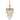 Calypso 1 Light Vibrant Gold Mini Chandelier - 7.25'' W x 13.75'' H