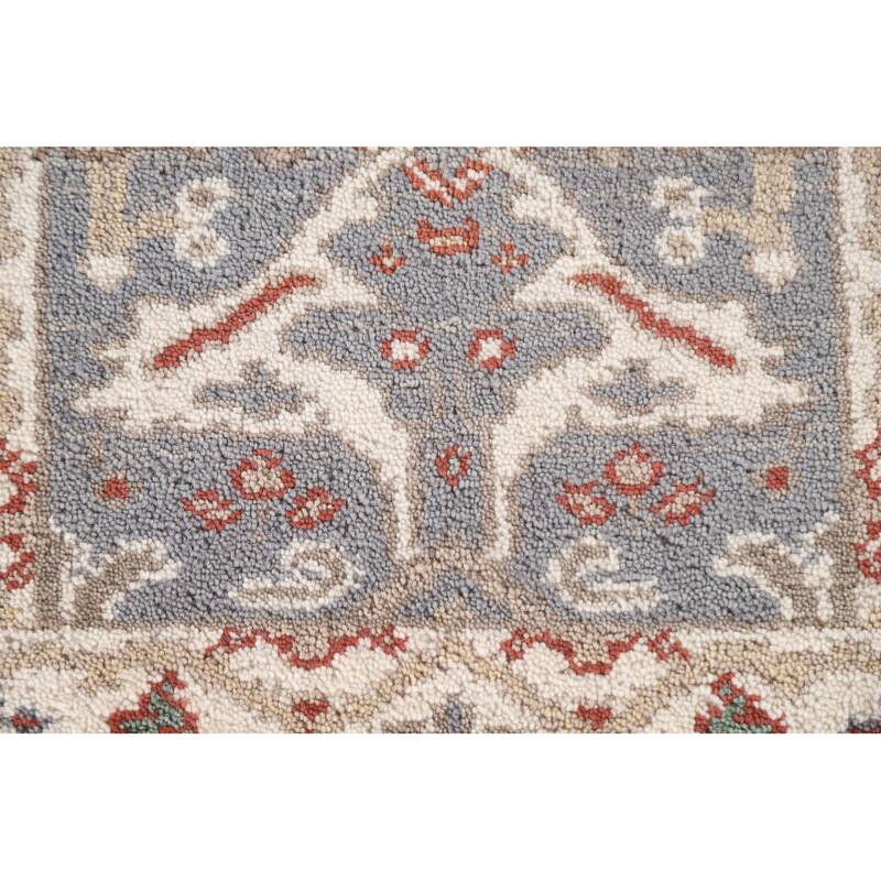 Grey Oushak Indian Area Rug Handmade Wool Carpet - 2'0"x 3'0"