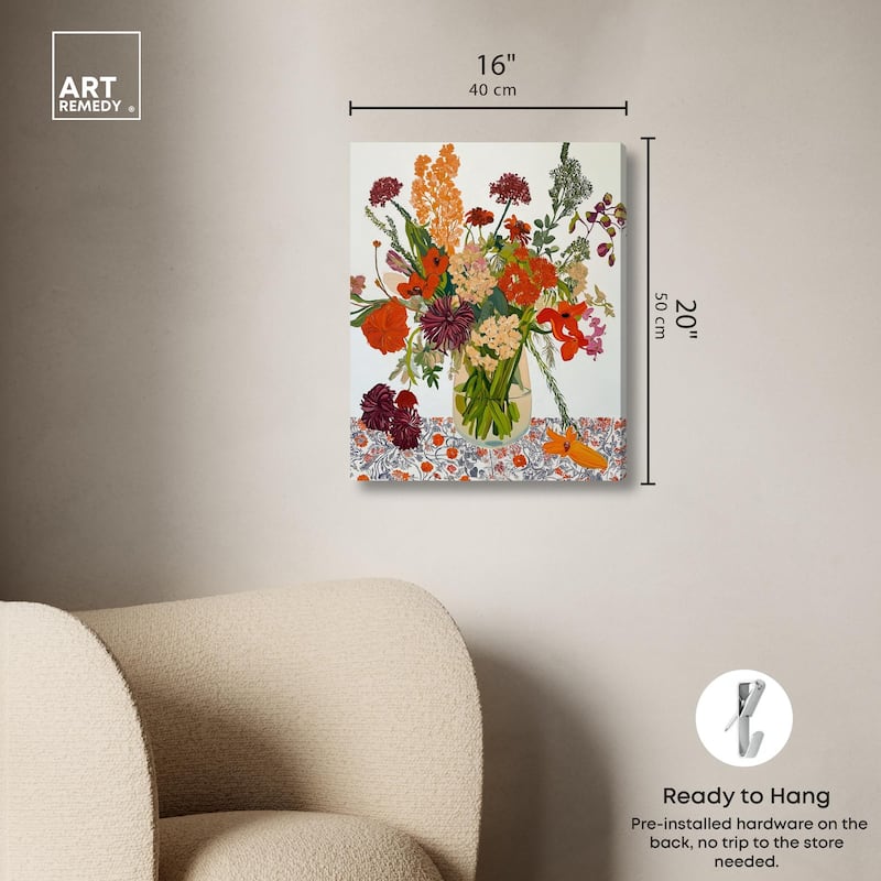Abundant Blossom Canvas by Art Remedy, Gallery Wrapped