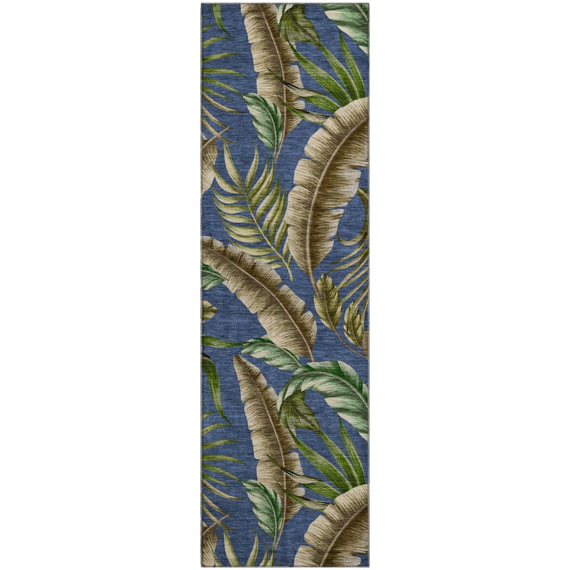 Premium Washable Super Soft Tropical Palms Mayfield Rug