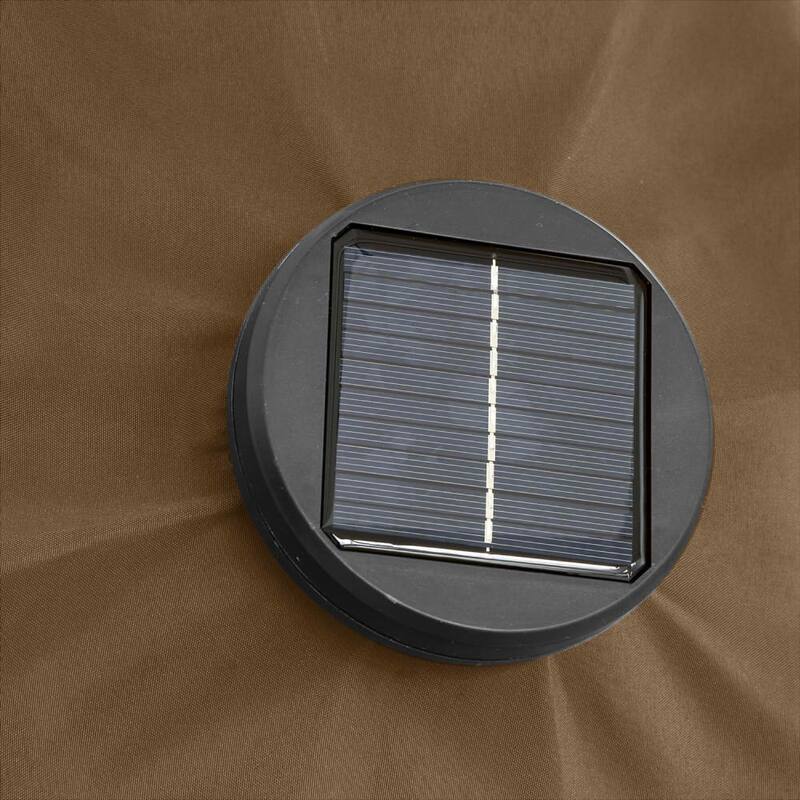 Ainfox 10ft Patio Umbrella with Lights Outdoor Solar Umbrella
