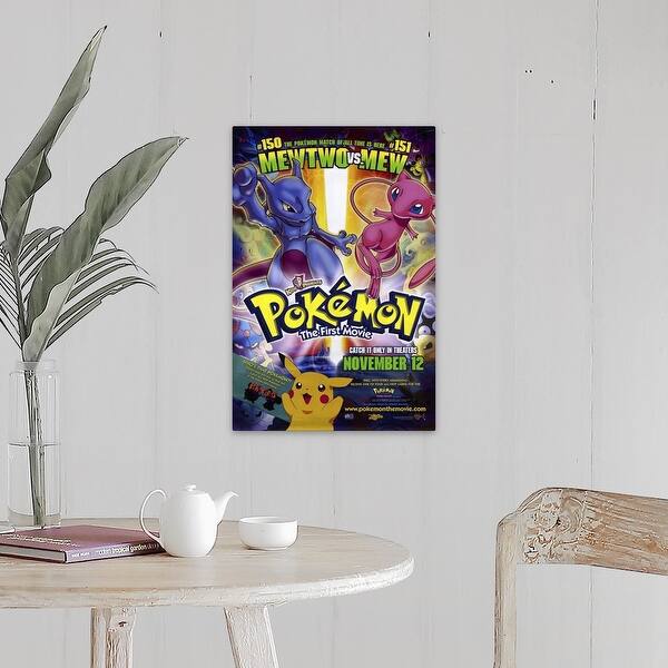 Pokemon The First Movie 1999 Canvas Wall Art Overstock