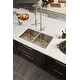 preview thumbnail 8 of 10, Karran 32" Undermount Double Equal Bowl Stainless Steel Sink Kit