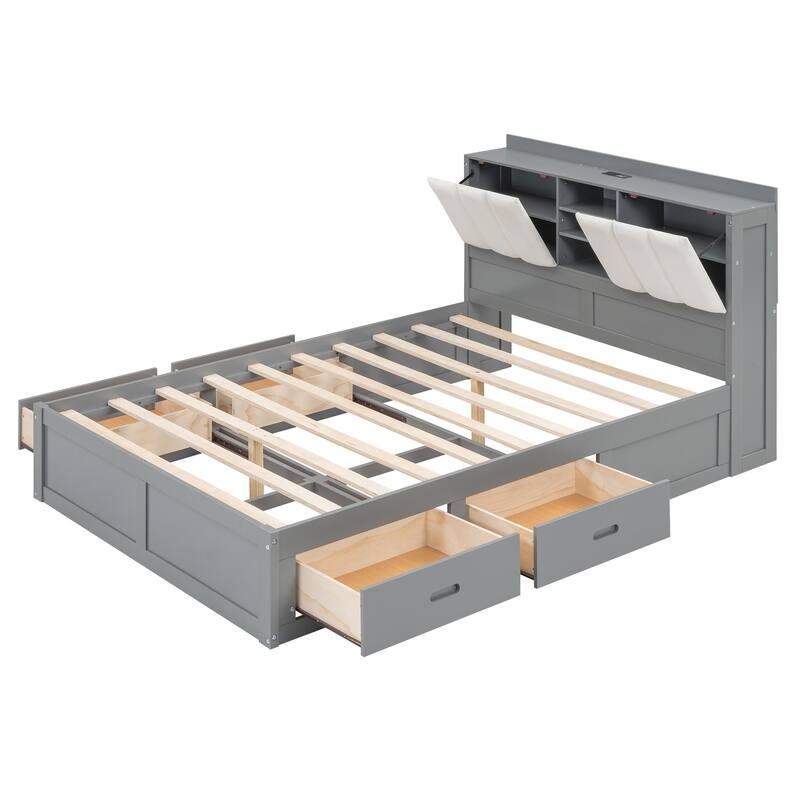 Elegant Design Full Size Platform Bed Upholstered Bed