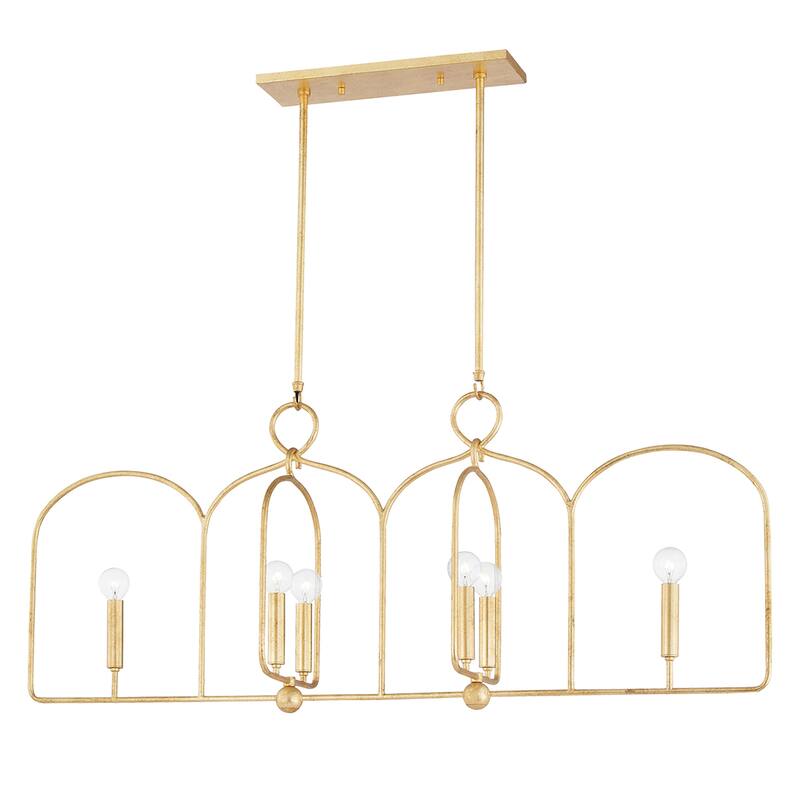 Mitzi by Hudson Valley Mallory 6-light Linear, Island Pendant