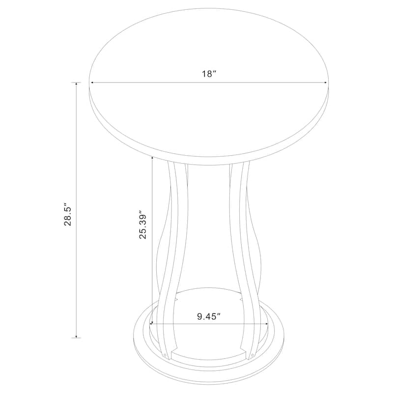 Elton Round Faux Marble Top Accent Side Table