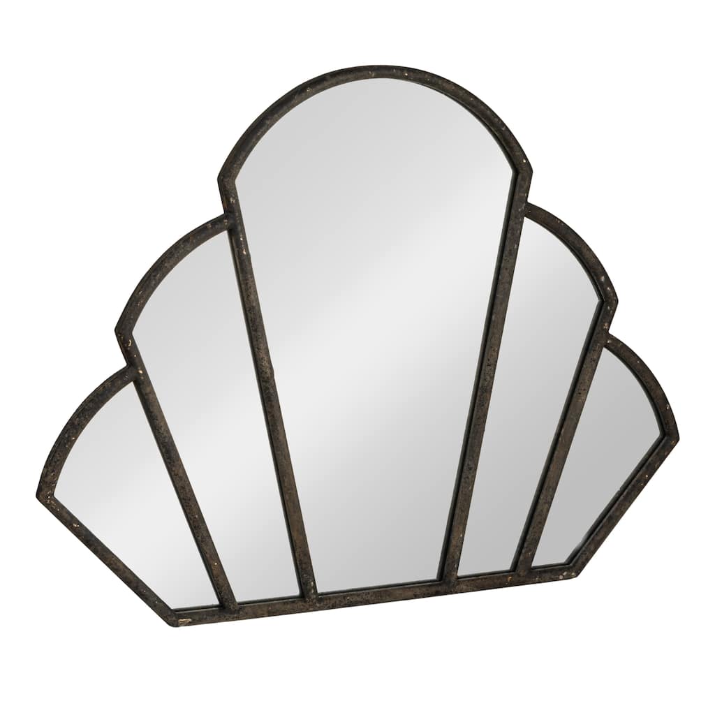 Scallop Shaped Metal Wall Mirror