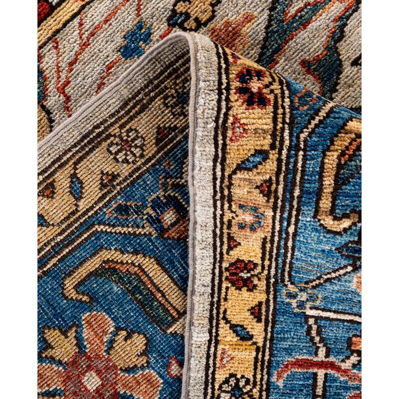 Serapi One-of-a-Kind Hand-Knotted Area Rug - Gray - 7' 10" x 9' 9"