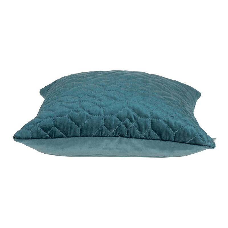 Navy Quilted Velvet Geo Decorative Throw Pillow