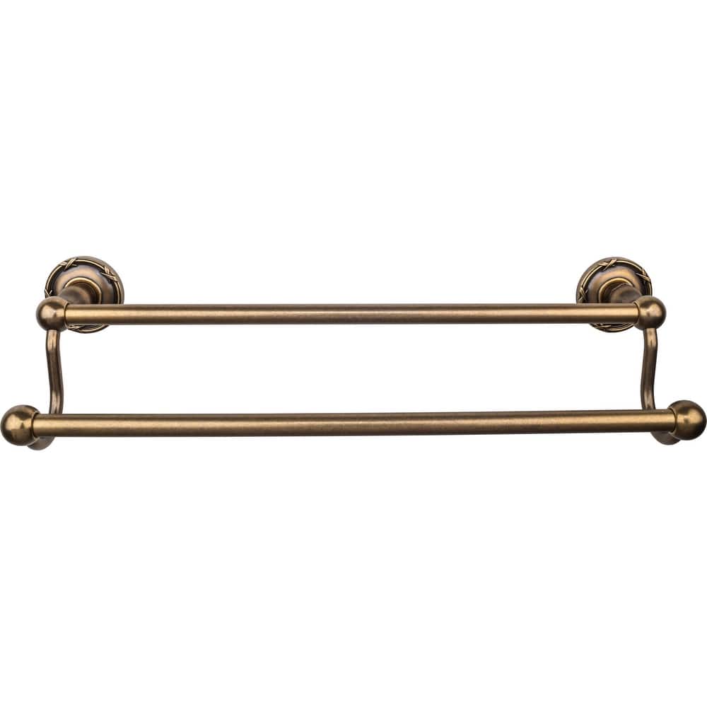 Top Knobs Edwardian Bath 18 Inch Double Towel Bar Ribbon Backplate