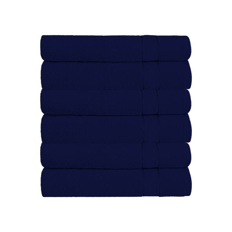Luxurious Cotton Hand Towels 6 Pack Set (16 x 32 inches) Soft and Absorbent 600 GSM Towels for Bathroom, Gym, Shower, Hotel, Spa
