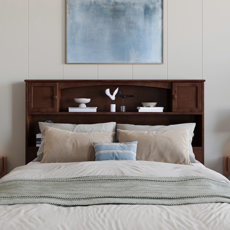 AFI Newport Bookcase Headboard with Attachable Charger