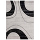 preview thumbnail 11 of 11, SAFAVIEH Skyler Sniazhana Mid-Century Modern Abstract Rug 4' x 6' - Ivory Grey/Black - Rectangle