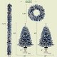 preview thumbnail 3 of 9, Pre-lit Xmas Tree Artificial Christmas 4-Piece Set,Garland, Wreath and Set of 2 Entrance Trees X-mas with LED Lights